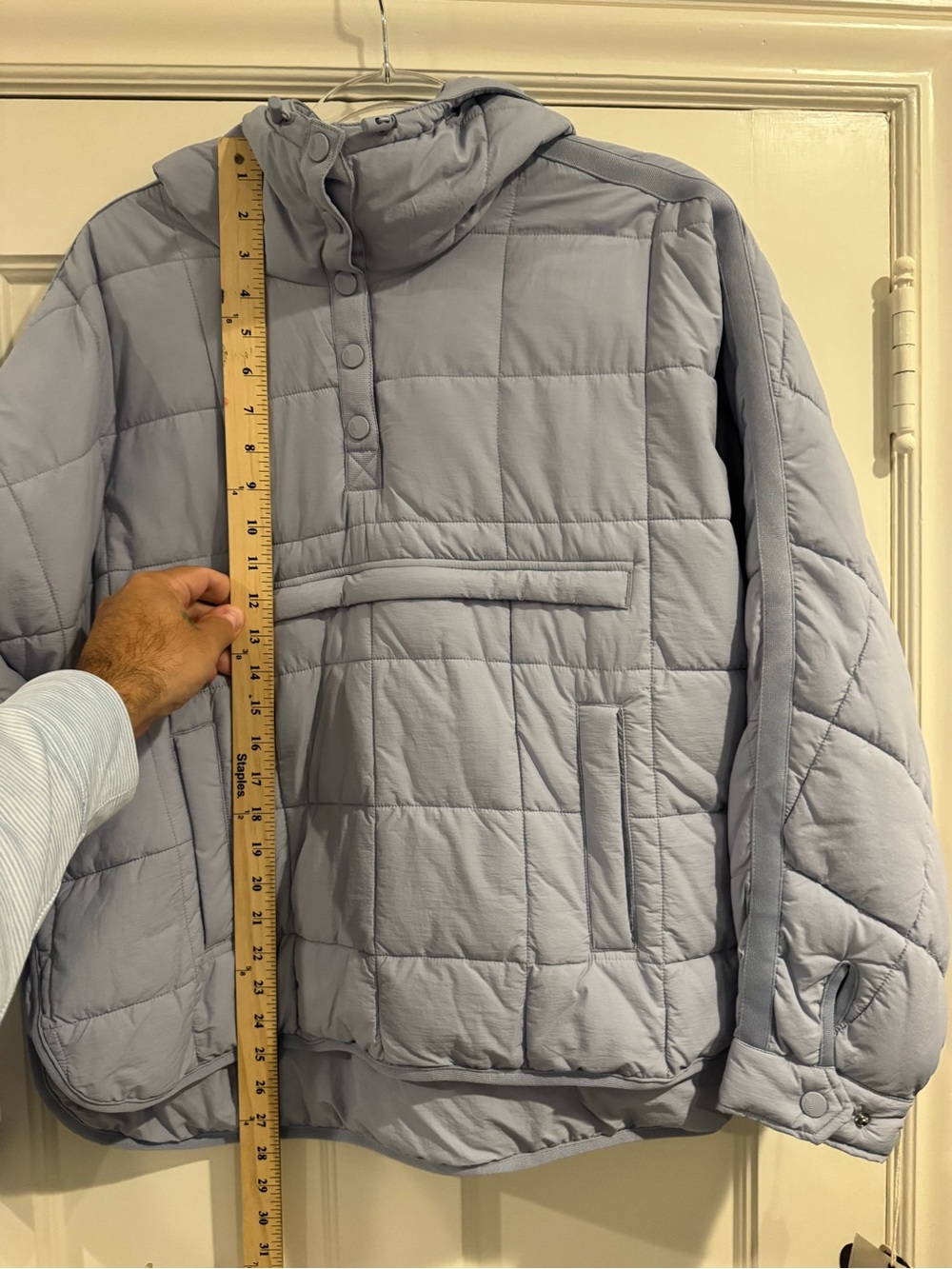 FP Movement by Free People Light Blue Quilted Hooded Pullover Puffer - Picture 7 of 8